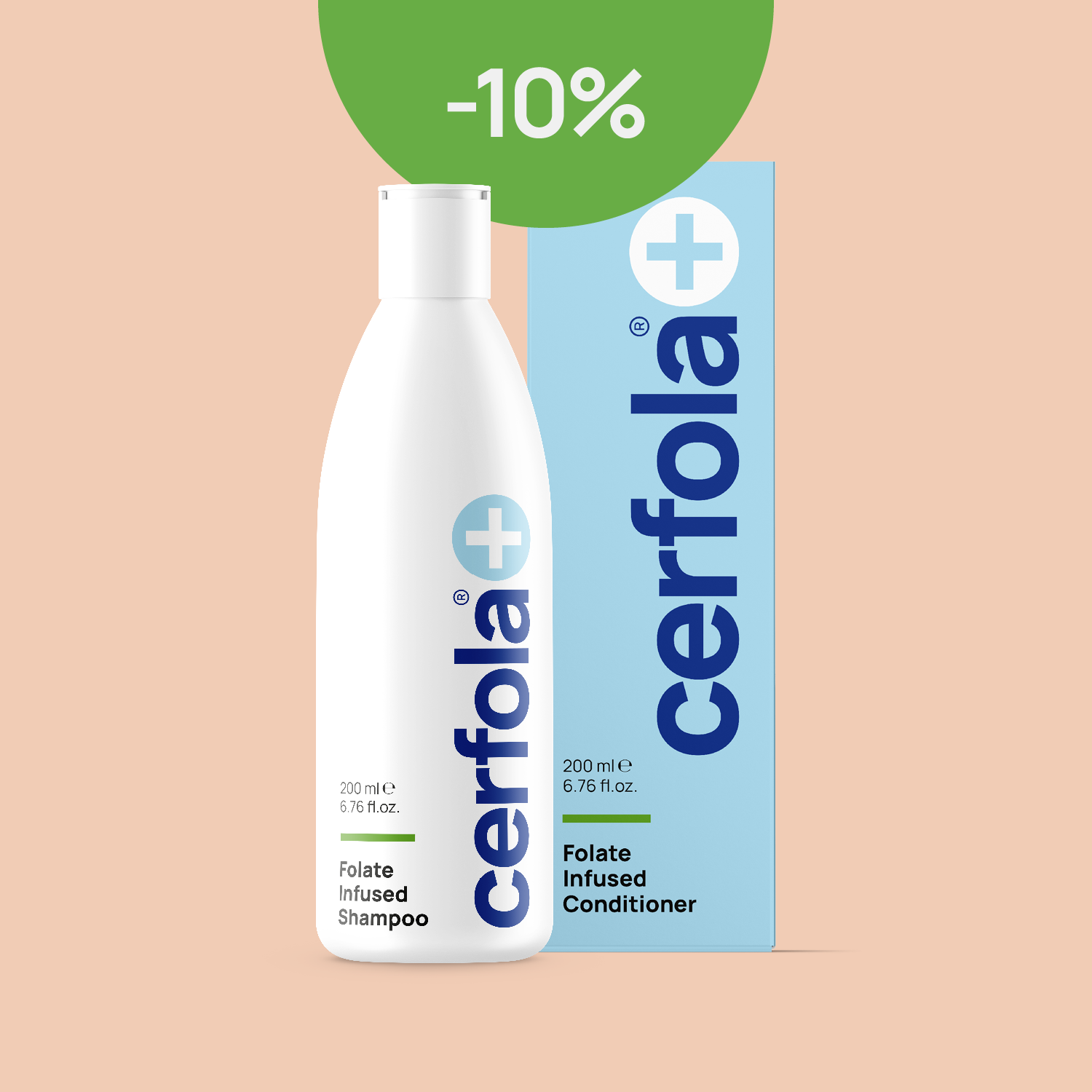 Folate Infused Shampoo + Conditioner - Hair food - Cerfola®